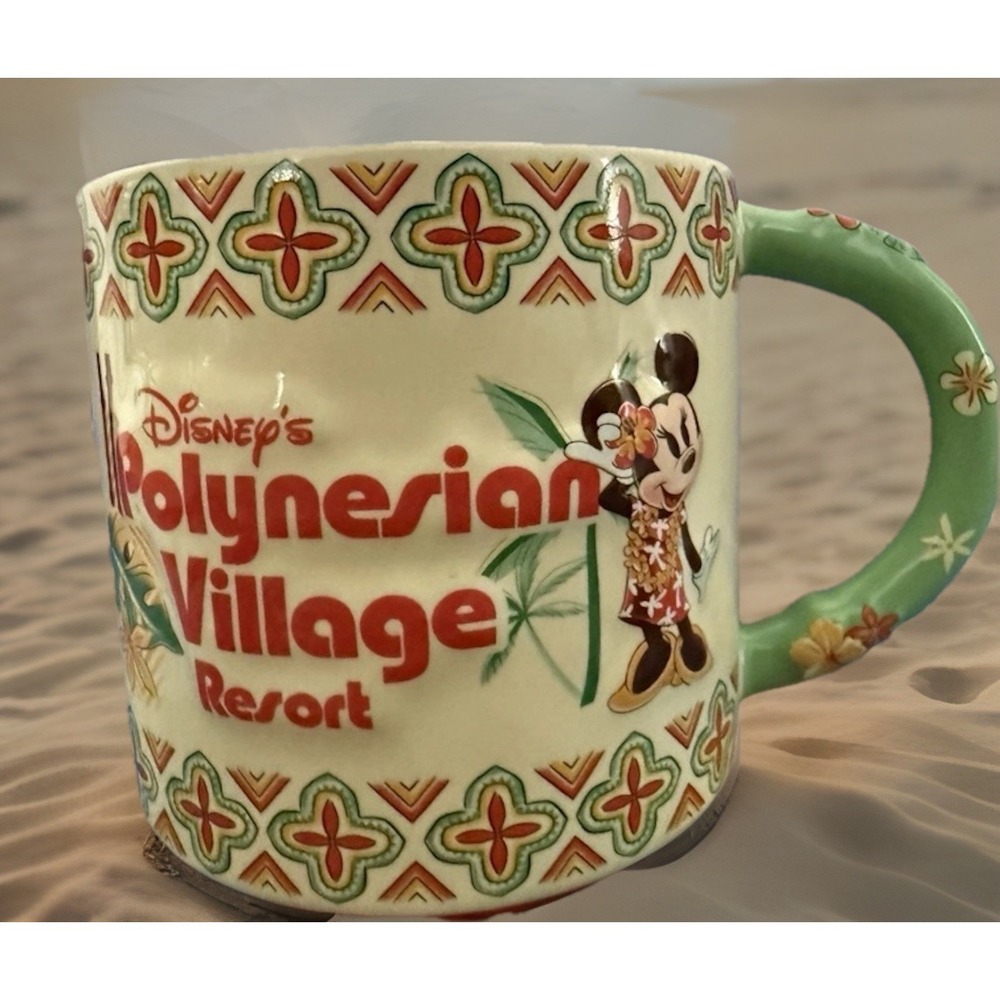 2025 Disney Parks Polynesian Village Resort Minnie Mouse Aloha Tiki Mug Cup NEW